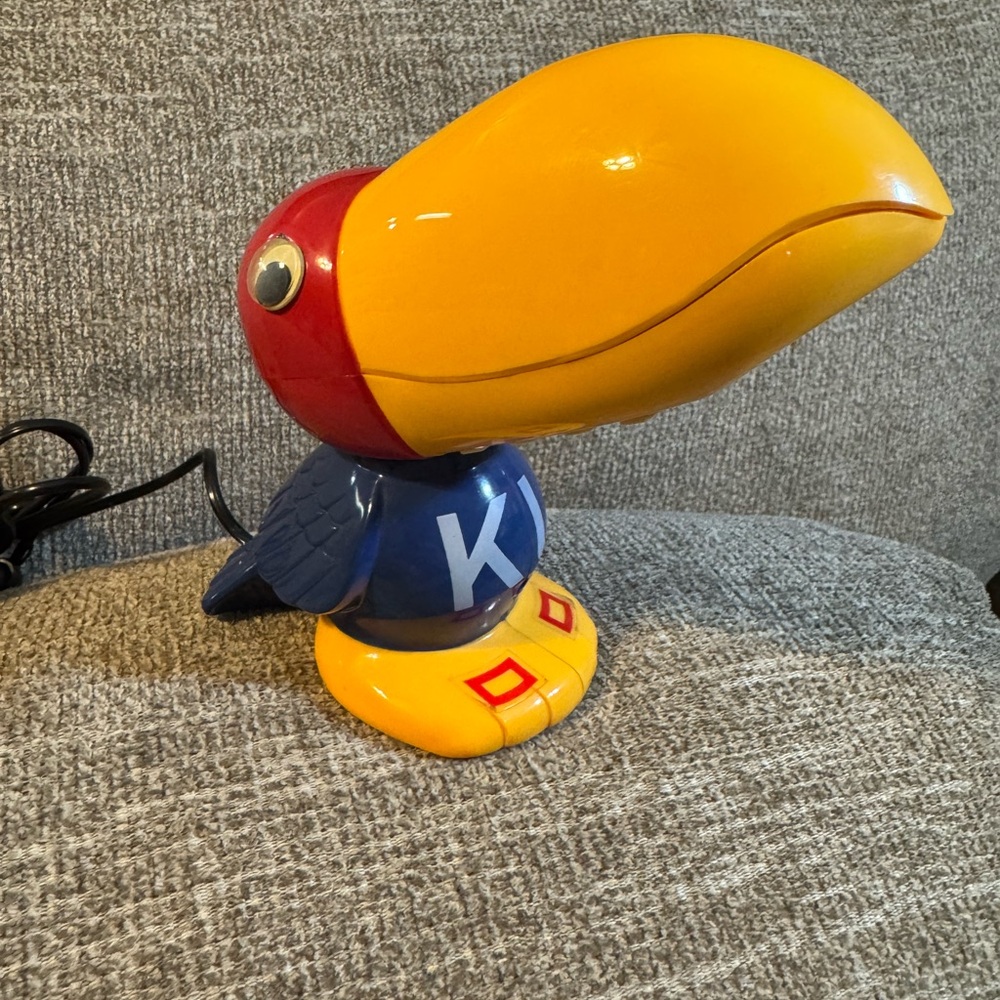 Vintage KU Kansas University Jayhawks Mascot Telephone Not tested